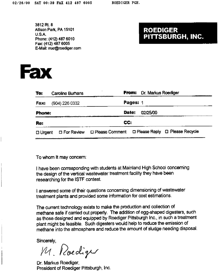 Roediger Fax