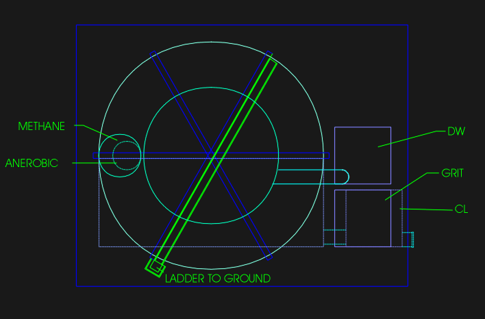 AutoCad Diagram - Top view of the plant