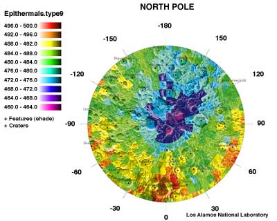 Map of radiation levels on the moon