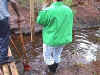 Students at Rose Bay building a bridge