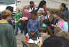 Mainland students teaching elementary students about Rose Bay